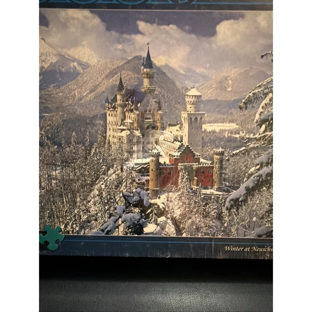 Buffalo Games 2000 Piece Jigsaw Puzzle Winter at Neuschwanstein Castle - Sealed!
